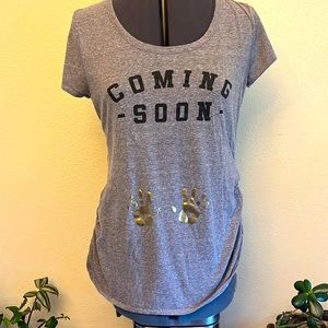 Maternity Handprint Coming Soon Tshirt